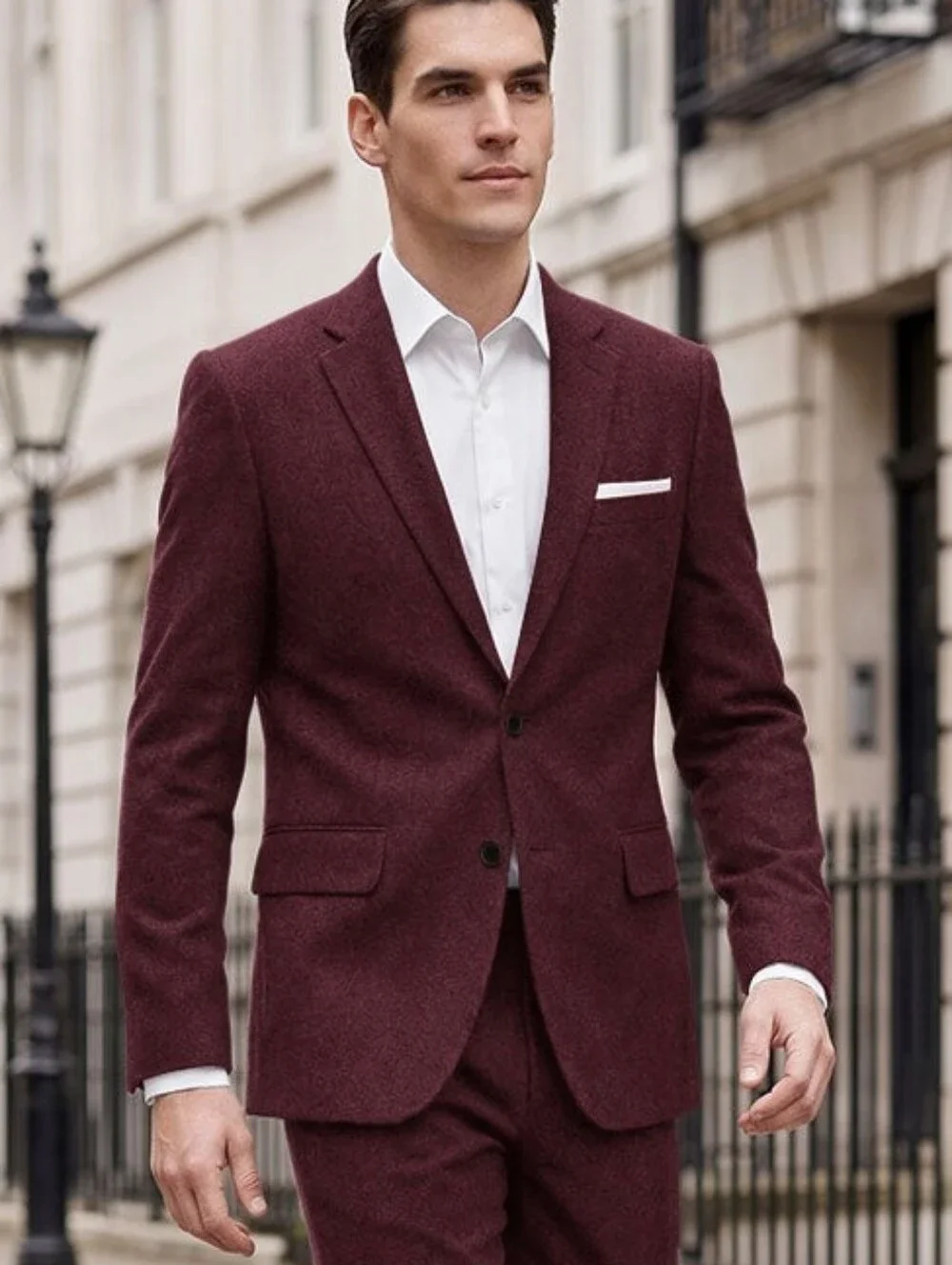 Lauren Ralph Lauren Dark Wine Burgundy Heavy Suit Blazer Sportcoat 48R 48